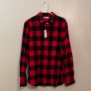 Sonoma Red and Black Plaid Men's Shirt Sz Large
